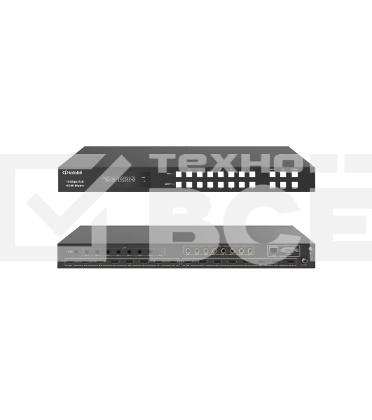 Матричный коммутатор Infobit iMatrix H88A HDMI 4K60, 8х8, 3840x2160/60 Гц; 8 LR аудиовыходов, 8 коаксиальных аудиовыходов