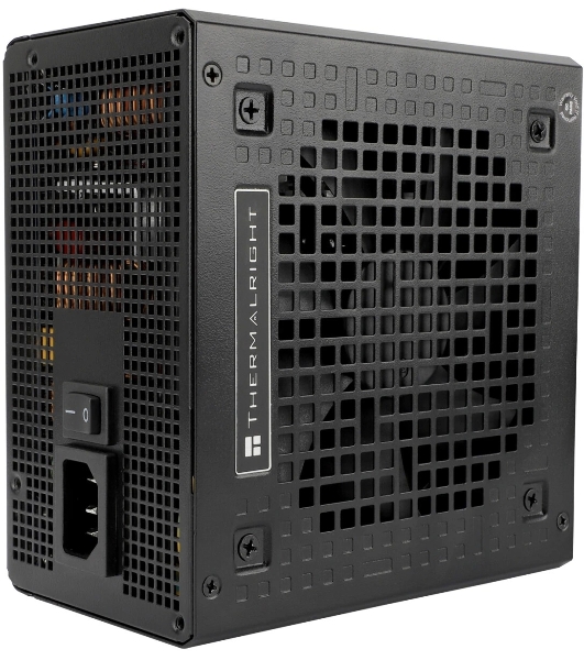 Блок питания Thermalright, 750W 80+ Gold (ATX, 3.0, PCIe 5.0, Non-modular, 1x24(20+4)pin, 1xCPU 8(4+4)pin, 2xPCIe*2 8(6+2)pin, 5xSATA3, 1x12+4pin (12VHPWR PCIe 5.0 12+4pin 600mm), 3xMOLEX4pin, Active, 120x120мм, 150x140x86mm, APFC, black)
