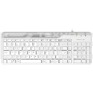 Клавиатура проводная A4Tech Fstyler FK25, USB, белый/серый