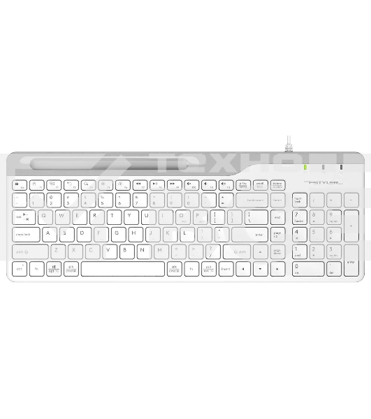 Клавиатура проводная A4Tech Fstyler FK25, USB, белый/серый