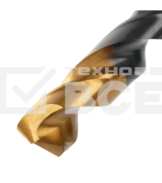 Сверло по металлу Denzel 12 мм, HSS-Tin, Golden Tip, 6 шт.