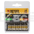 Набор бит Denzel PZ2х25, сталь S2, шестигранный профиль, 10 шт., фото 1