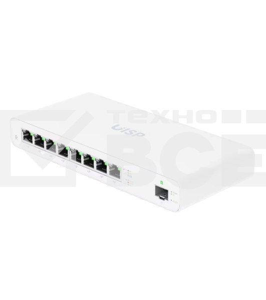 Маршрутизатор Ubiquiti UISP Router 2 ядра (880 МГц), 8х 1G RJ45, 1х SFP, раздача PoE 110 Вт