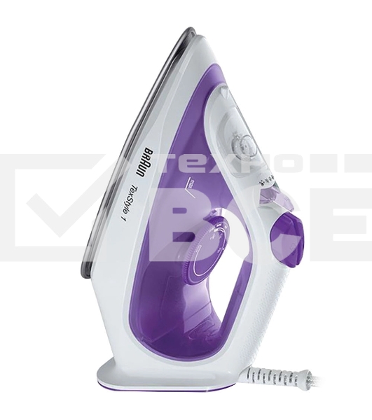 Утюг Braun TexStyle1 SI1080VI фиолетовый/белый, 2000 Вт, 25 г/мин, 130 г/мин, 220 мл