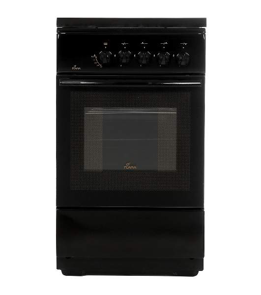 Плита Газовая Flama FG 24022 B коричневый (стеклянная крышка) реш.чугун
