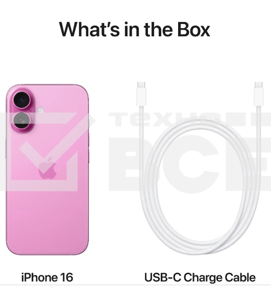Смартфон Apple iPhone 16, 8/256Gb, розовый