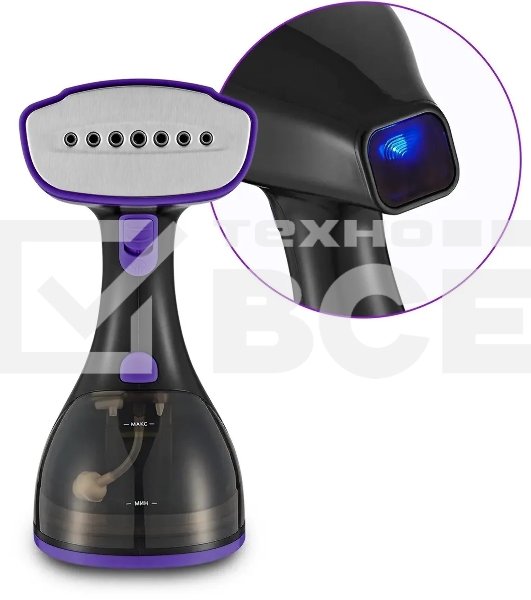 Отпариватель ручной Kitfort КТ-9121-1 1500Вт черный/фиолетовый