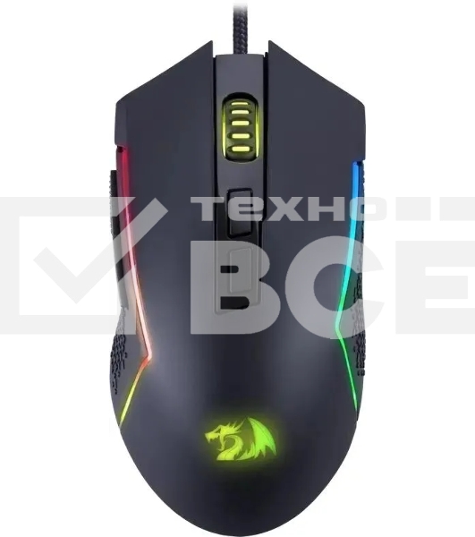 Мышь проводная Redragon Trident Lite черный, 8000 dpi, USB, кнопки - 7