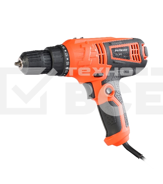 Дрель-шуруповерт Patriot FS 303, Сетевая, 330 Вт