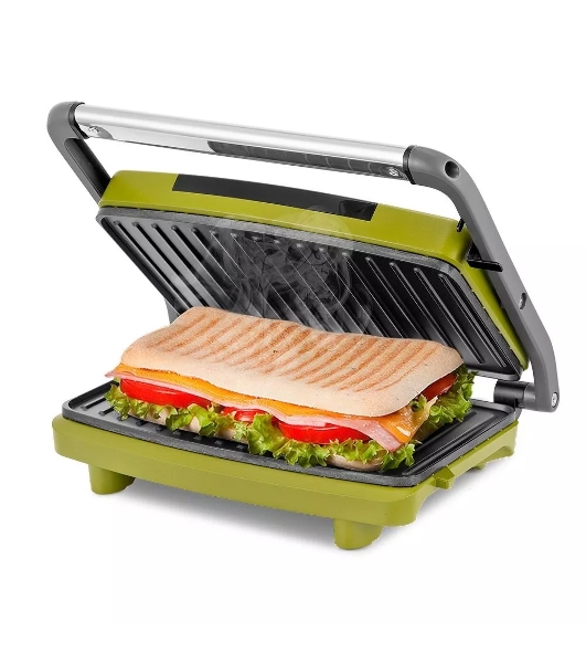 Сэндвичница Kitfort КТ-3626 750Вт зеленый/серый