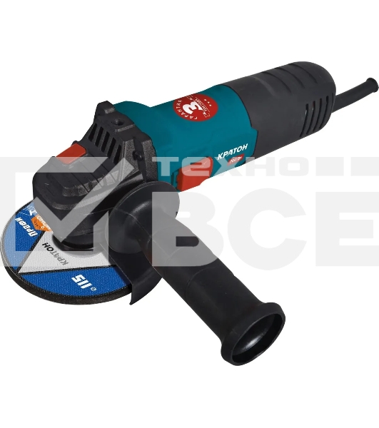 Угловая шлифовальная машина Кратон AMG-700-115 700Вт 11000об/мин рез.шпин.:M14 d=115мм (3 05 01 039)