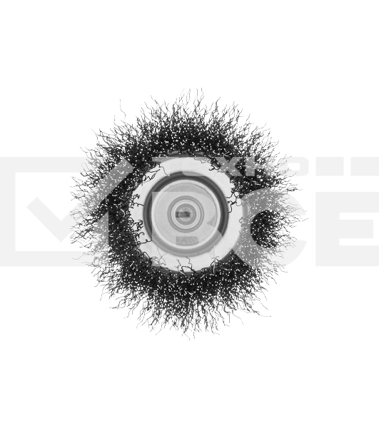 Щетка для дрели Denzel 75 мм, чашка, со шпилькой, нержавеющая витая проволока