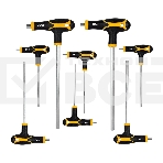 Набор шестигранных ключей Deli DL233108 8 шт. Материал: CR-V. Спецификация: 2x75 мм/2,5x75 мм/3x100 мм/4x100 мм/5x150 мм/6x150 мм/8x200 мм/10x200 мм. Удобная рукоять., фото 1