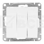 Механизм выключателя EKF UP1-SWW-31 трехклавишный, белый Эпика, фото3