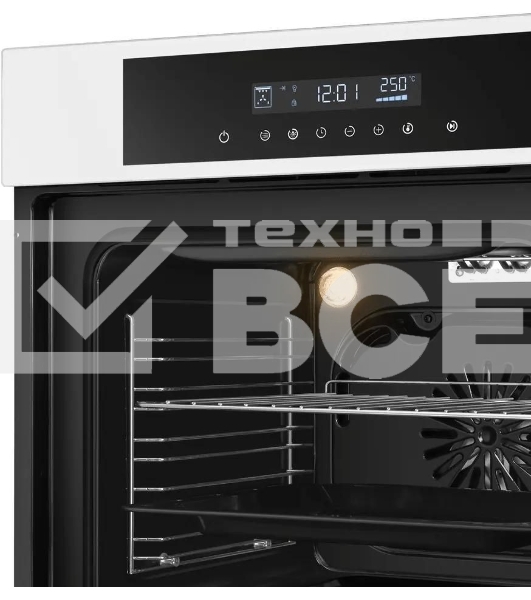 Шкаф духовой электрический Maunfeld AEOD60103W, 60л, дверца с 3 стеклами, белый