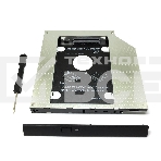 Адаптер оптибей Espada SS12 /optibay, hdd caddy/ SATA/miniSATA/SlimSATA/ 12,7мм для подключения HDD/SSD 2,5” к ноутбуку вместо DVD.(37642), фото 1