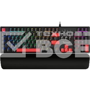Клавиатура A4Tech Bloody S515R механическая черный USB for gamer LED (подставка для запястий) (S515R FIRE BLACK)