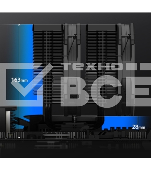 Устройство охлаждения(кулер) ID-Cooling Frozn A720 черный 140мм алюминий+медь 2000rpm 33.5db 4-pin 300W 163мм