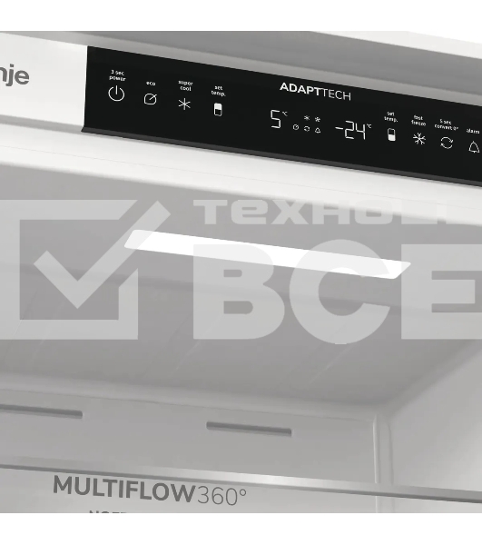 Встраиваемый холодильник Gorenje NRKI519141 белый двухкамерный 207/68 л морозилка снизу, No Frost
