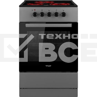 Плита электрическая Weissgauff WES E2V05 S серый, конфорок 3 электрических, духовка 50 л, 50 см x 85 см x 56 см