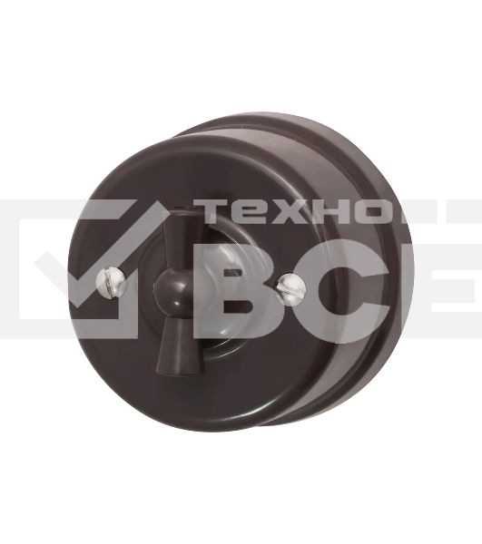 Выключатель Bironi B1-200-22 1-кл Лизетта, пластик, коричневый