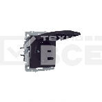 Розетка 1-местная IEK BRITE РСбш10-3-БрЧ (BR-R16-16-K02) с заземлением, с защитными шторками и крышкой, 16А, IP20, черный, фото4