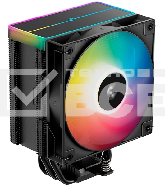 Кулер для процессора DEEPCOOL AG500 BK ARGB V2 черный 120мм алюминий+медь 1900rpm 29.4db 40pin 240W 160мм