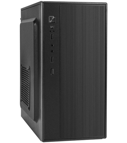 Компьютерный корпус Minitower ExeGate BAA-408-UNS400 (mATX, БП UNS400 с вент. 12см, 2хUSB, HD Audio, черный)