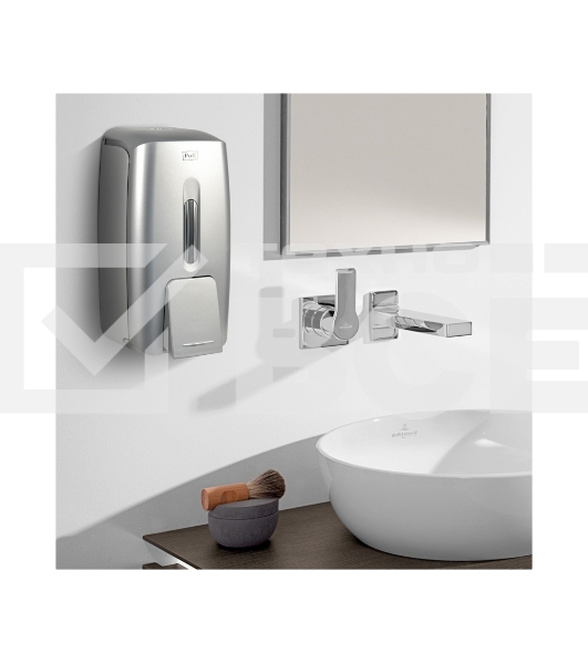 Дозатор для жидкого мыла пластик Puff-8120S хром 0,8 л