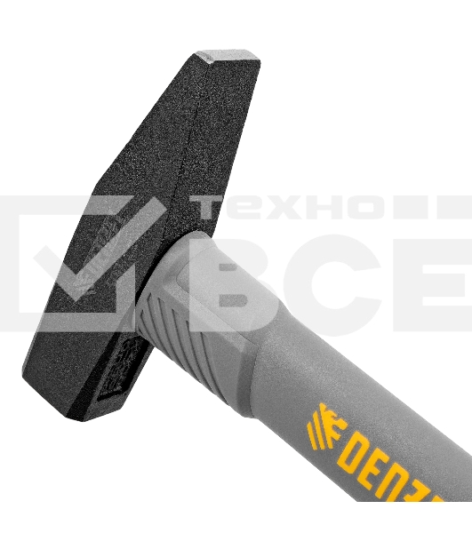 Молоток слесарный Denzel 500 г, кованый, фибергласовая рукоятка c TPR покрытием