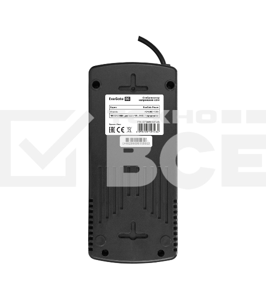 Стабилизатор ExeGate Power AD5000-1000 (1000VA/500W, диапазон 150...280В, 4 евророзетки)