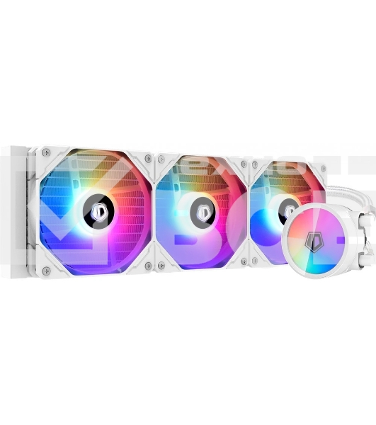 Комплект жидкостного охлаждения ID-COOLING ZOOMFLOW 360 XT SNOW LGA20XX/LGA115X/AM4/AM3/+/AM2/+/FM2/+/FM1(4шт/кор,TDP 350W, cнежно-белый, ARGB FAN and PUMP, PWM, TRIPLE FAN 120mm) RET