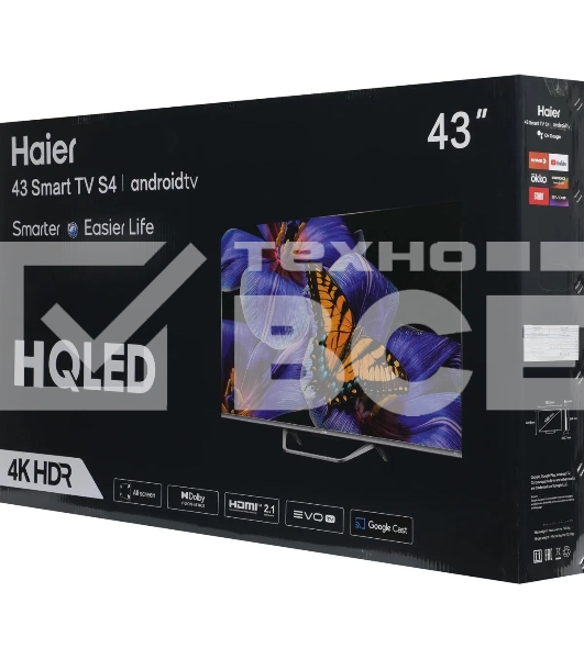 Телевизор Haier 43' DH1VYMD01RU cеребристый HQ-LED UHD 60Hz Smart TV 2GB/16GB