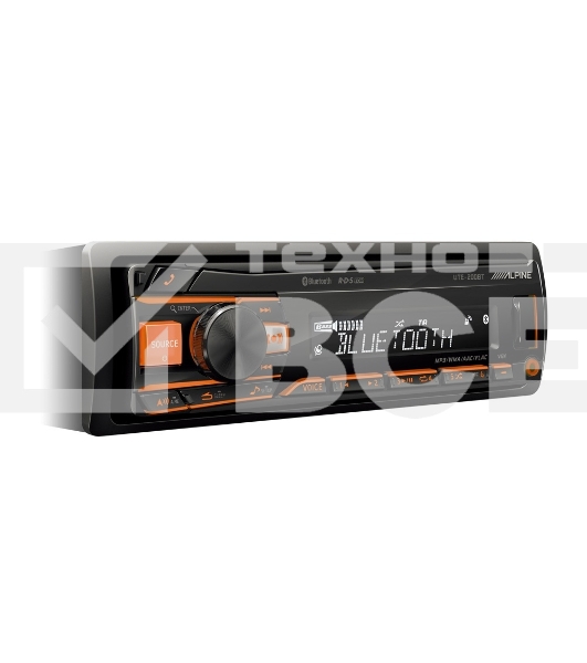 Автомагнитола Alpine UTE-200BT, 1 DIN, Bluetooth, USB Type-A, AUX, съёмная панель