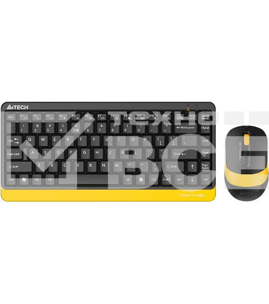Клавиатура + мышь A4Tech Fstyler FG1110 клав:черный/желтый мышь:черный/желтый USB беспроводная Multimedia (FG1110 BUMBLEBEE)