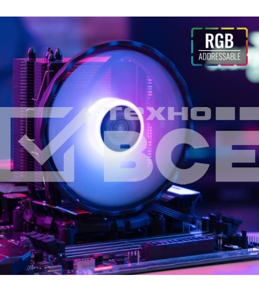 Кулер для процессора AeroCool / Formula Rave 4 ARGB черный, 120 мм, алюминий/медь, 1800 об/мин, 27 дБ, 4 pin, 130 Вт, 135 мм