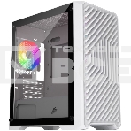 Компьютерный корпус 1STPLAYER TRILOBITE T5 White / mATX, TG / 4x120mm LED fans inc. / T5-WH-4F1-W, фото 1