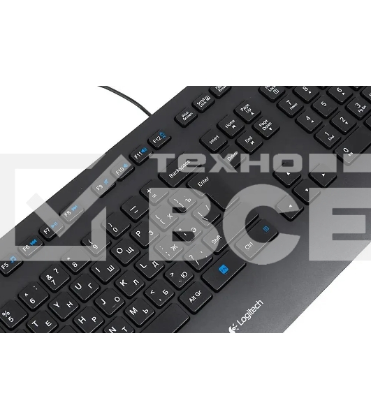 Клавиатура Logitech Keyboard K280E (920-005215) проводная USB черный