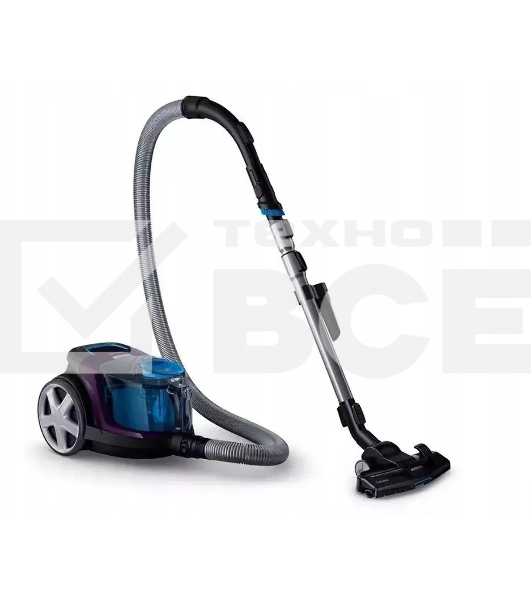 Пылесос Philips FC9333/09 фиолетовый, 750/900 Вт, уборка сухая, пылесборник контейнер, 1.5 л