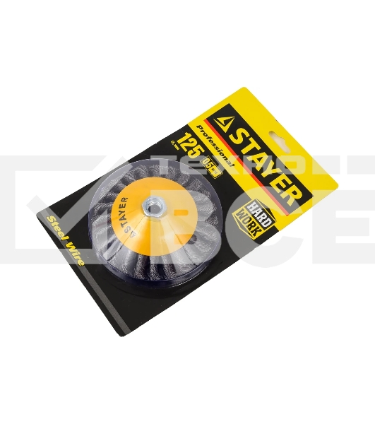 Кордщетка STAYER PROFESSIONAL 35135-125коническая М14 плетёная 0.5мм d125мм
