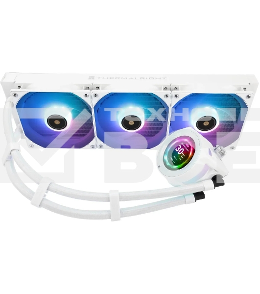 Система водяного охлаждения Thermalright Core Vision 360 ARGB Soc-AM5/AM4/1200/1700/1851 белый 4-pin 28.1dB Al LCD Ret (C-VISION-360-WH-ARGB)