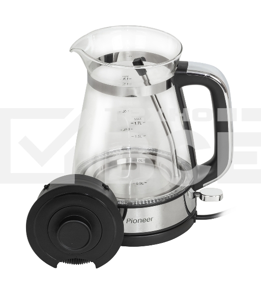 Чайник электрический Pioneer KE805G 1.7 л, 2200 Вт, серебристый