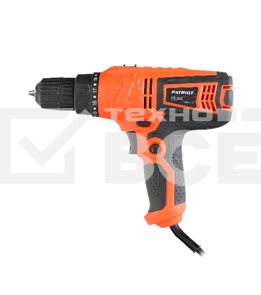 Дрель-шуруповерт Patriot FS 303, Сетевая, 330 Вт