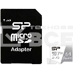 Флеш карта microSD 64GB Silicon Power Superior Pro A2 microSDXC Class 10 UHS-I U3 Colorful 100/80 Mb/s (SD адаптер), фото 1