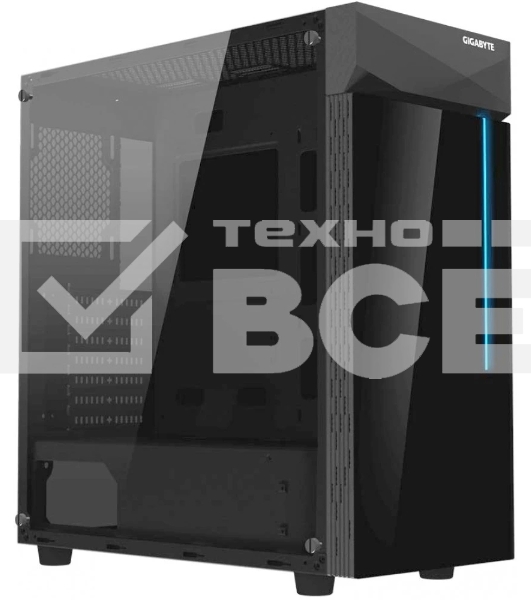 Компьютерный корпус GIGABYTE C200 GLASS MidiTower без Б/П ATX MicroATX MiniITX Цвет черный Gb-C200G