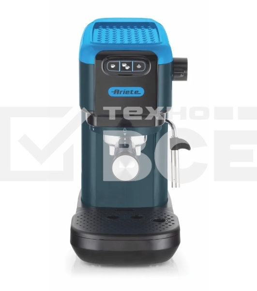 Кофеварка рожковая Ariete 00M139918AR0 маренго/синий, молотый/капсулы, 1,1 л, 1300 Вт, 15 бар