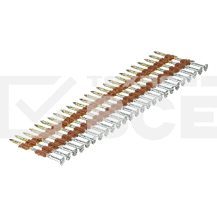 Гвозди Denzel для пнев. нейлера (оцинк.), длина - 50 мм, диам. - 2,9 мм, 2000 шт.