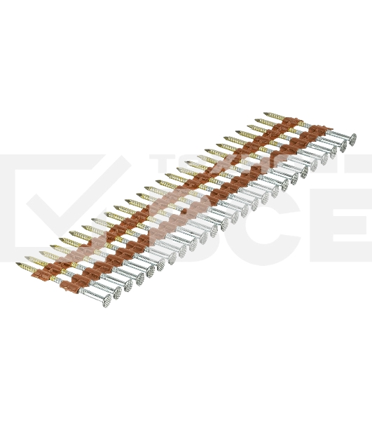 Гвозди Denzel для пнев. нейлера (оцинк.), длина - 50 мм, диам. - 2,9 мм, 2000 шт.