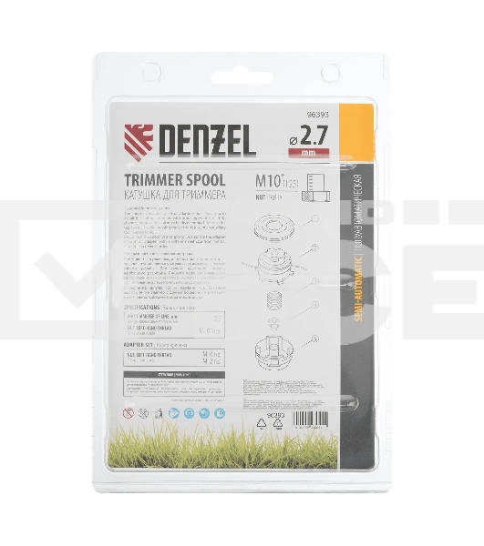 Катушка триммера Denzel полуавтомат. гайка М10х1,25L; гайка М10х1L; гайка М12х1,5L