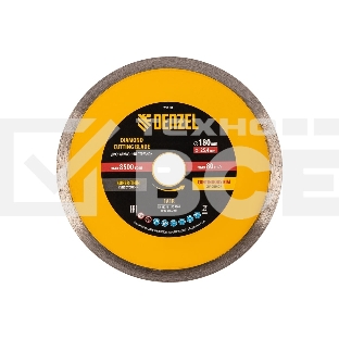 Диск алмазный сплошной Denzel супертонкий, 180 х 25,4 мм, горячее прессование, мокрое резание